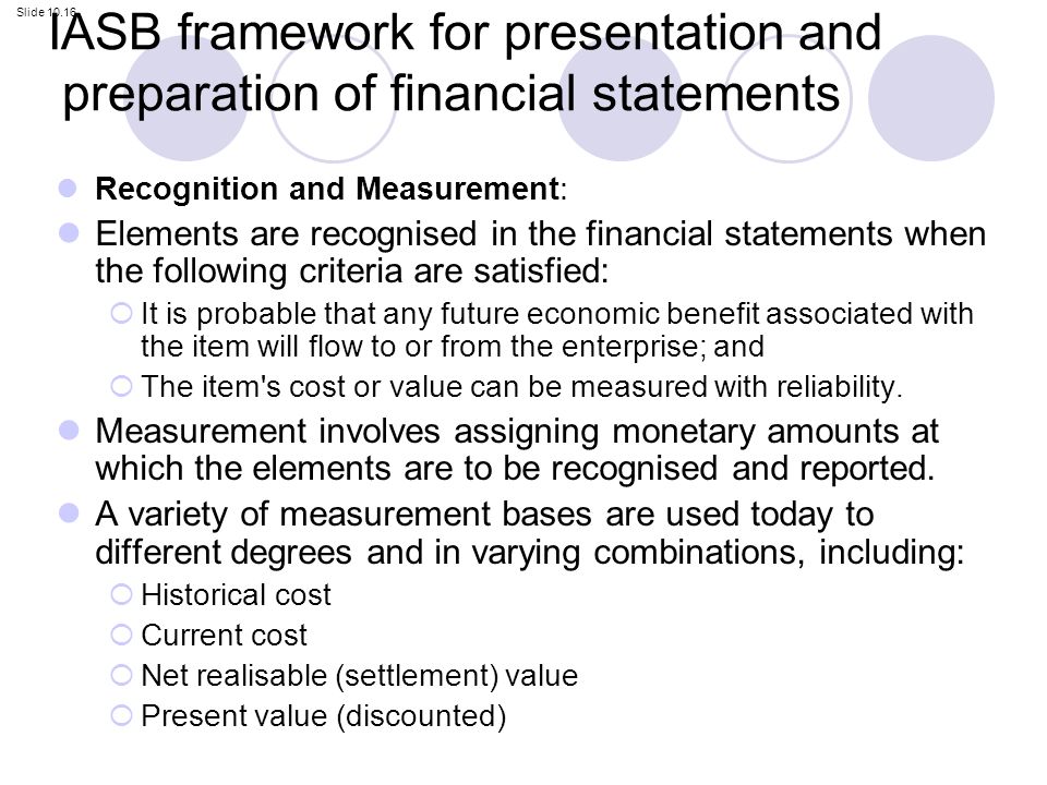 Framework for the preparation and presentation of financial statements essay